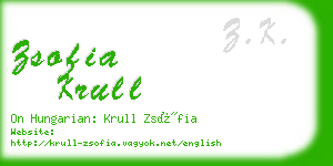 zsofia krull business card